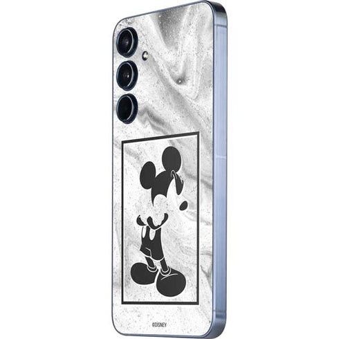 Disney Mickey Mouse Shape on Marble Galaxy A35 5G Skin